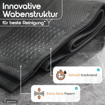 Preview: Microfaser Geschirrtücher grau 5 Stueck Set